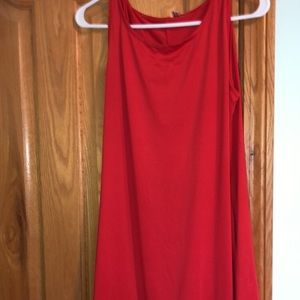 A sleeveless red dress!